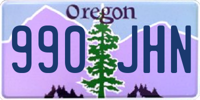 OR license plate 990JHN