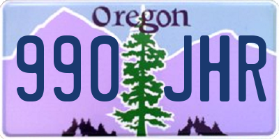 OR license plate 990JHR