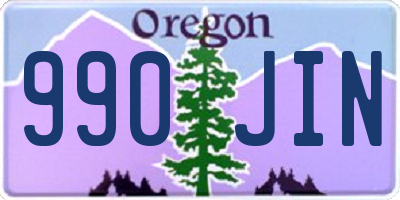 OR license plate 990JIN