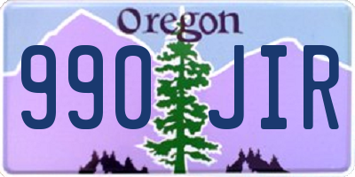 OR license plate 990JIR