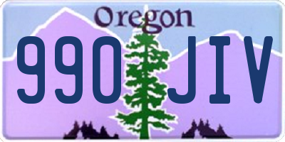 OR license plate 990JIV