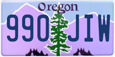 OR license plate 990JIW