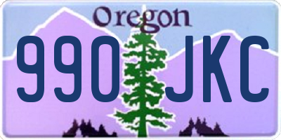 OR license plate 990JKC