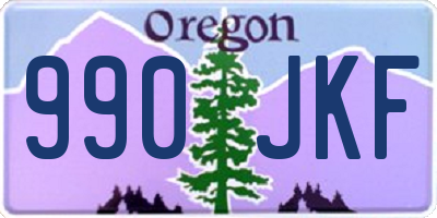 OR license plate 990JKF