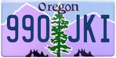 OR license plate 990JKI