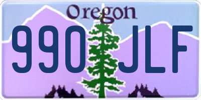 OR license plate 990JLF