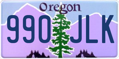 OR license plate 990JLK