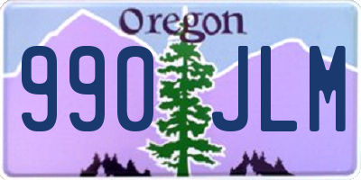 OR license plate 990JLM