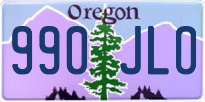 OR license plate 990JLO