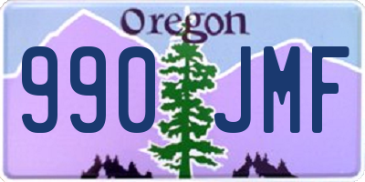 OR license plate 990JMF