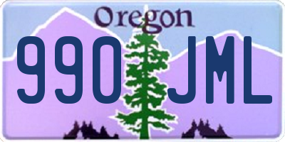 OR license plate 990JML