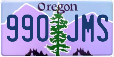 OR license plate 990JMS