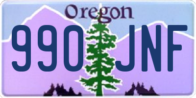 OR license plate 990JNF