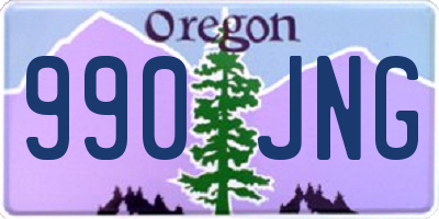 OR license plate 990JNG