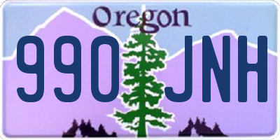 OR license plate 990JNH