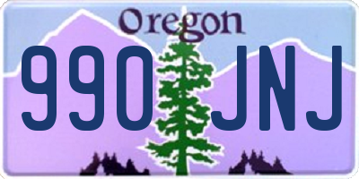 OR license plate 990JNJ
