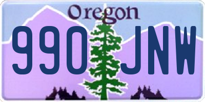 OR license plate 990JNW