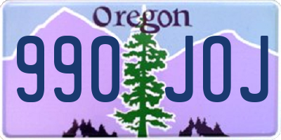 OR license plate 990JOJ