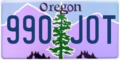 OR license plate 990JOT
