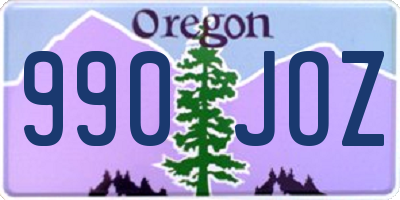 OR license plate 990JOZ