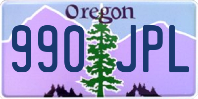 OR license plate 990JPL