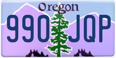 OR license plate 990JQP