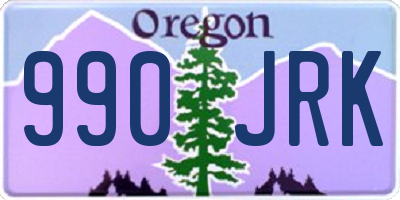 OR license plate 990JRK