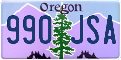 OR license plate 990JSA