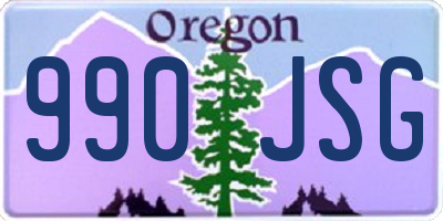 OR license plate 990JSG