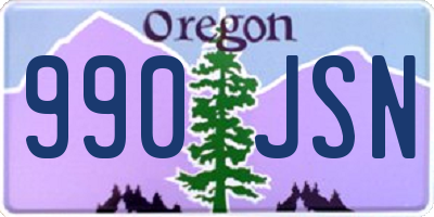 OR license plate 990JSN