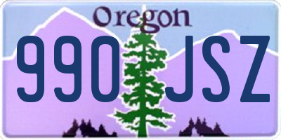 OR license plate 990JSZ