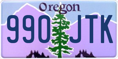 OR license plate 990JTK