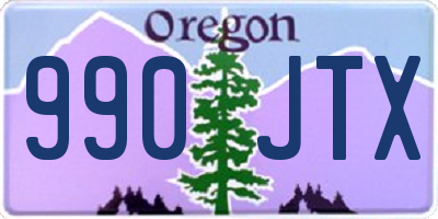 OR license plate 990JTX