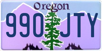 OR license plate 990JTY
