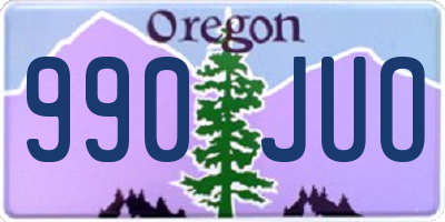 OR license plate 990JUO