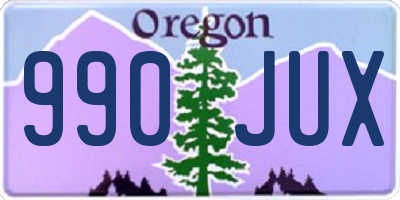 OR license plate 990JUX