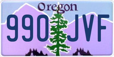 OR license plate 990JVF