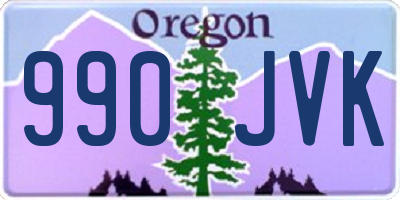 OR license plate 990JVK