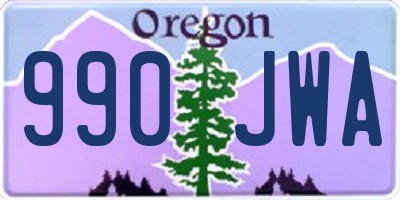 OR license plate 990JWA