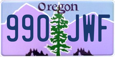 OR license plate 990JWF