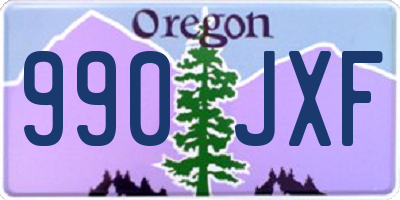 OR license plate 990JXF