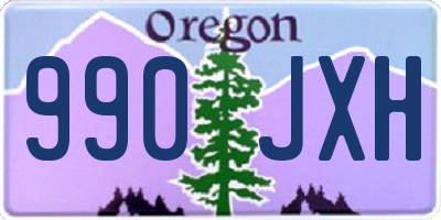 OR license plate 990JXH