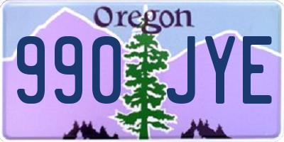 OR license plate 990JYE