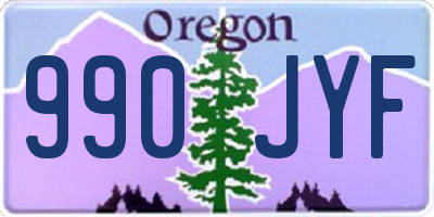 OR license plate 990JYF