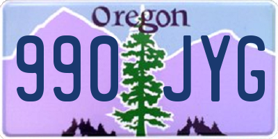 OR license plate 990JYG