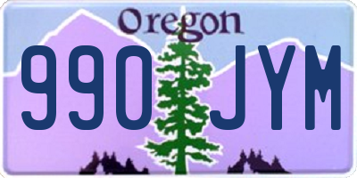 OR license plate 990JYM