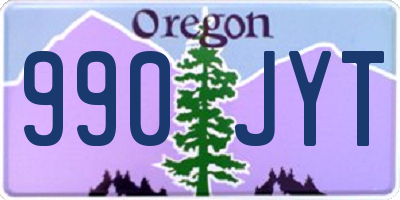 OR license plate 990JYT