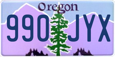 OR license plate 990JYX