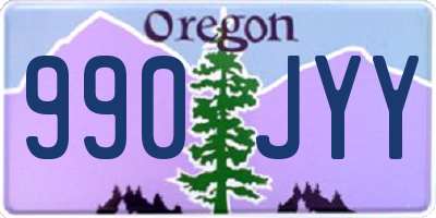 OR license plate 990JYY