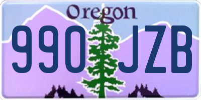 OR license plate 990JZB